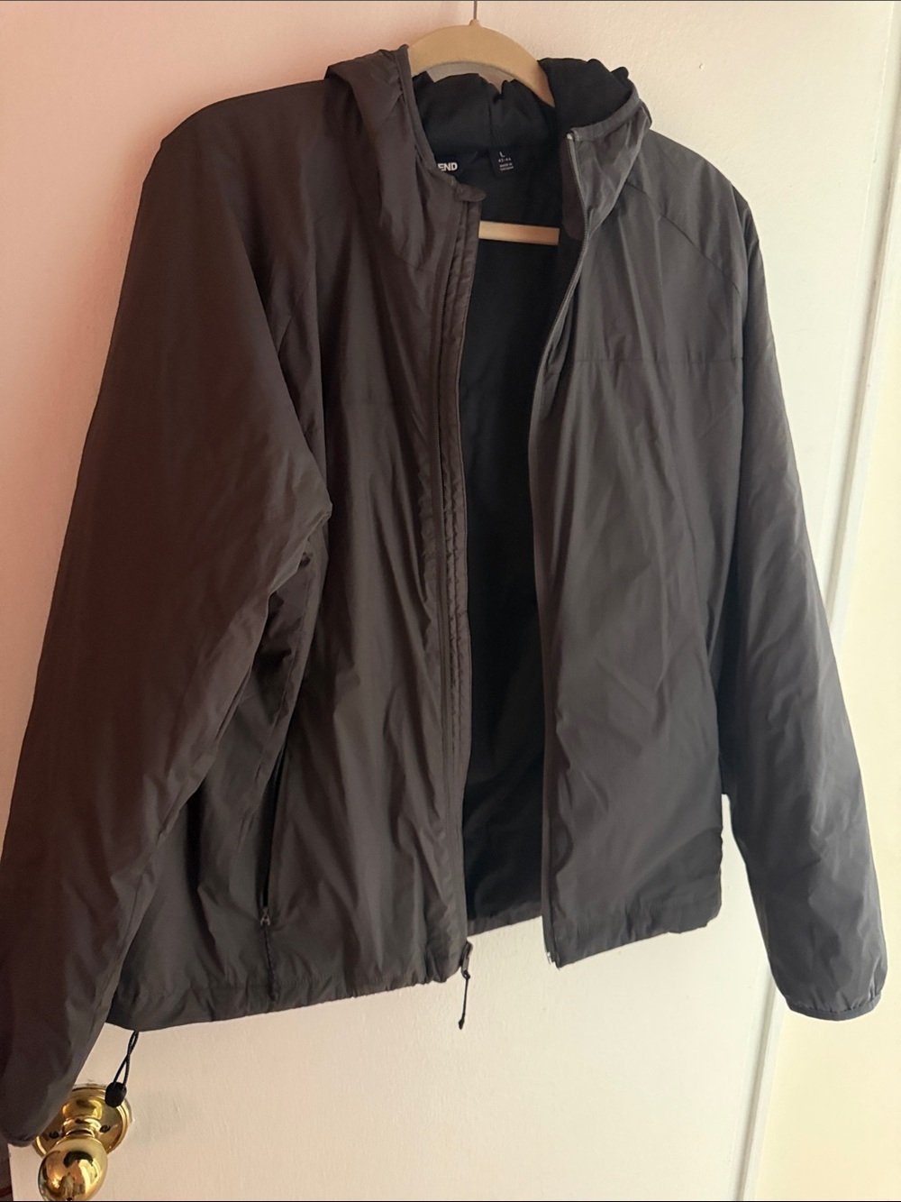 Lands' End Women's Dark Grey Hooded Puffer Jacket